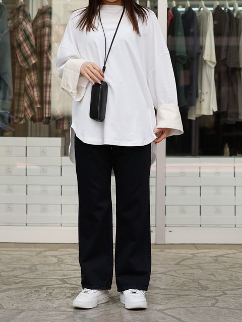 着回し力抜群のカフスTEEスタイル