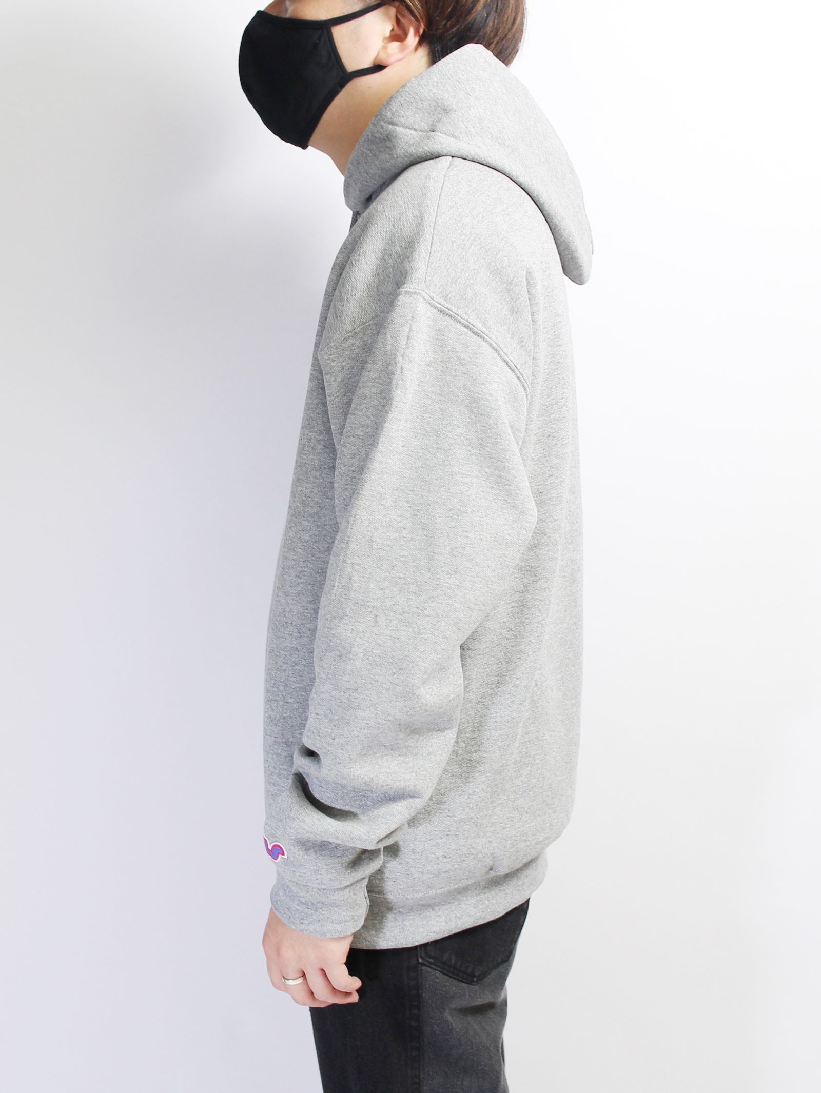 リバーシブルフーディ - REVERSIBLE HOODIE - SBS emblem - / GREY