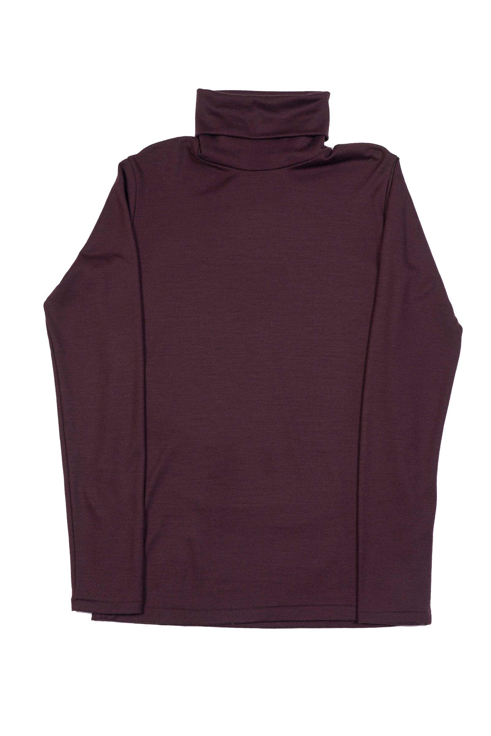 ウォッシャブル ウール タートルネック カットソー  - Washable Wool Turtle Neck BORDEAUX