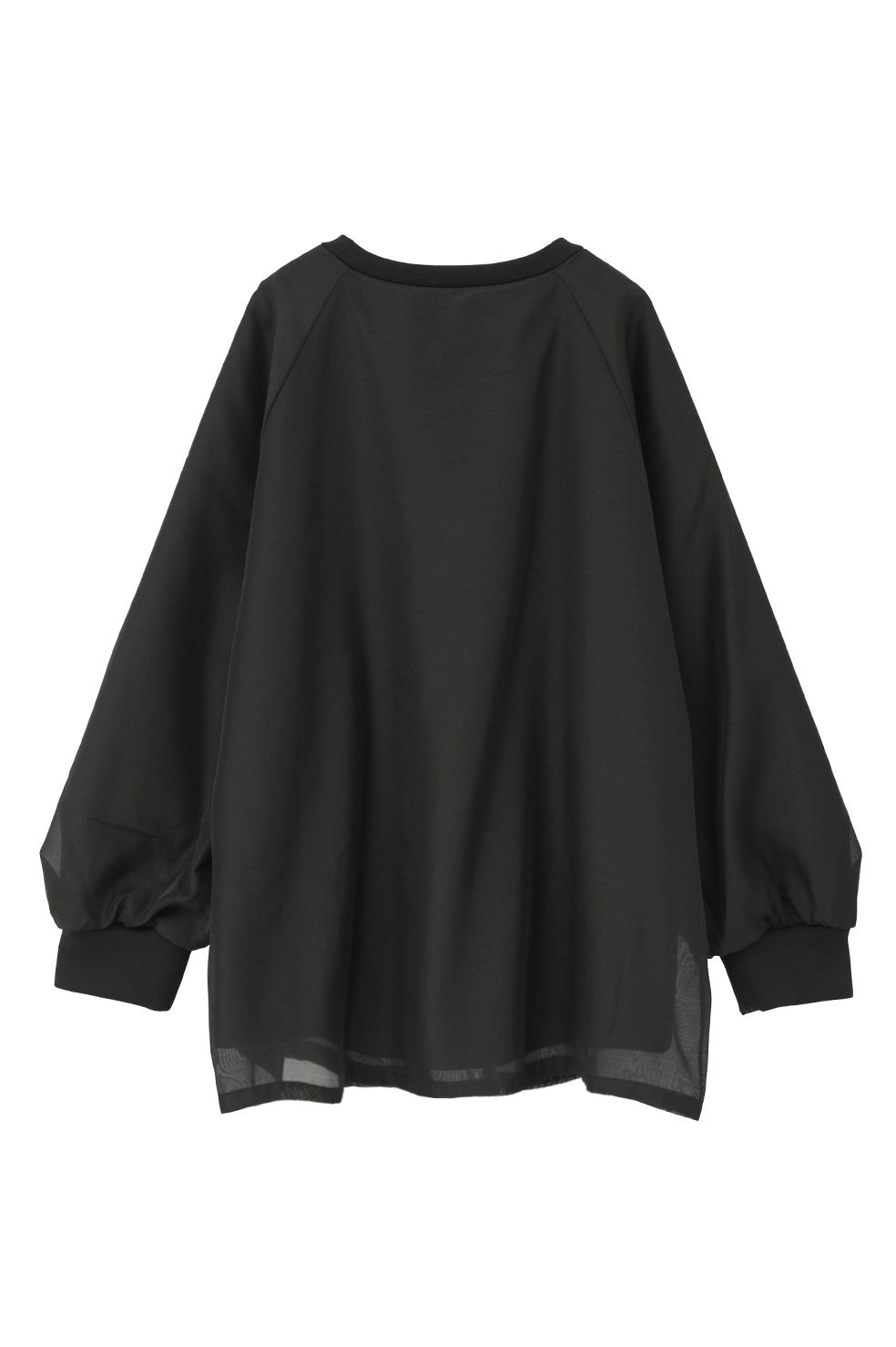 シアーレイヤード カットトップス | SHEER LAYERED CUT TOPS (BLACK)