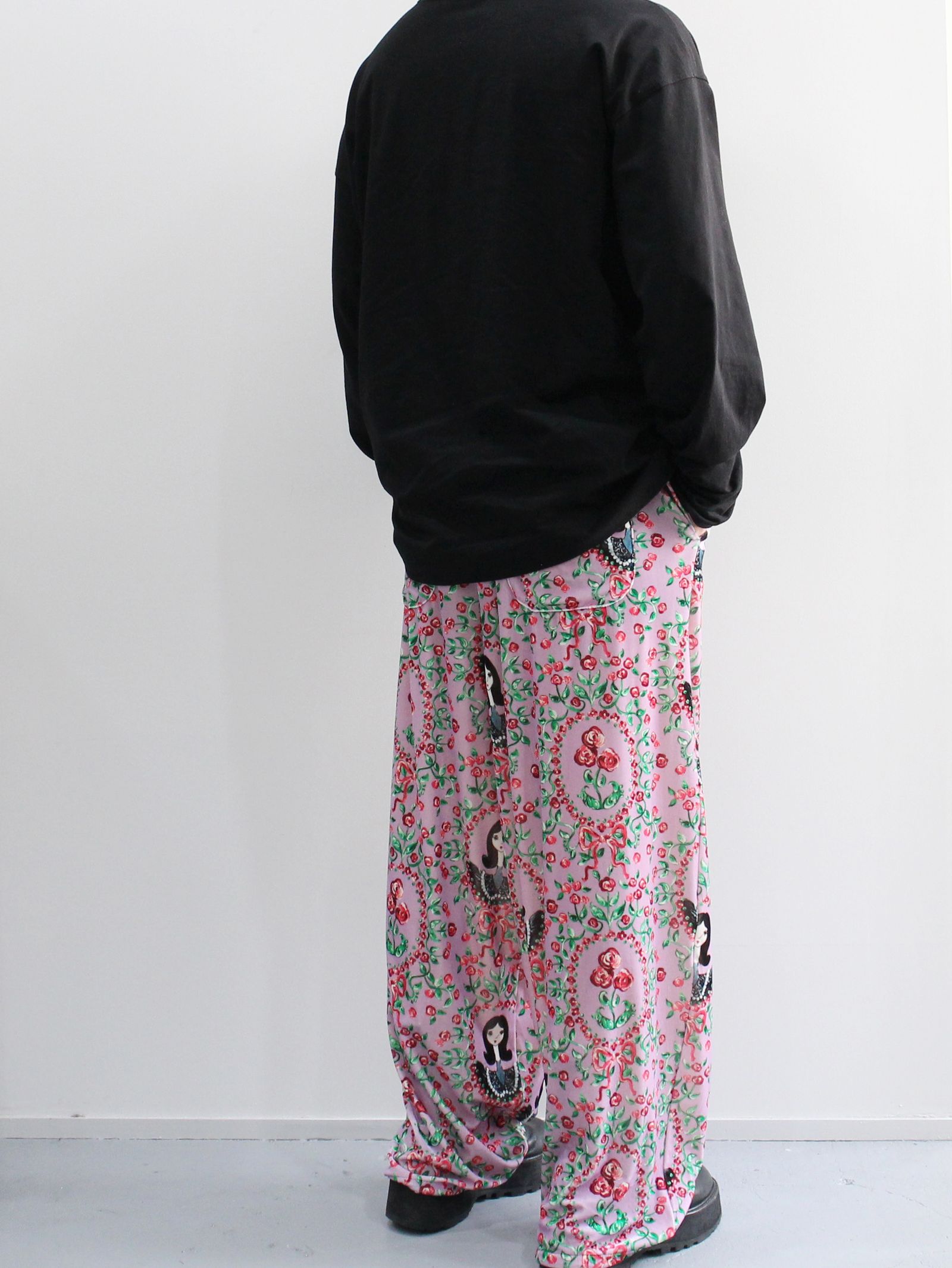 Hannoh wessel/ベロアパンツ　ピンク Hannoh wessel/ベロアパンツ ピンク