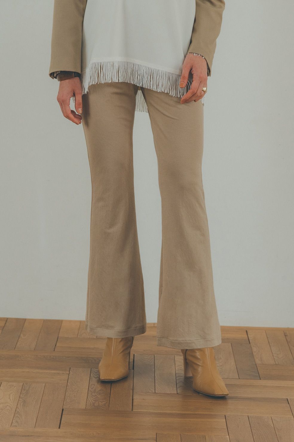 CLANE SOFT JERSEY FLARE PANTS