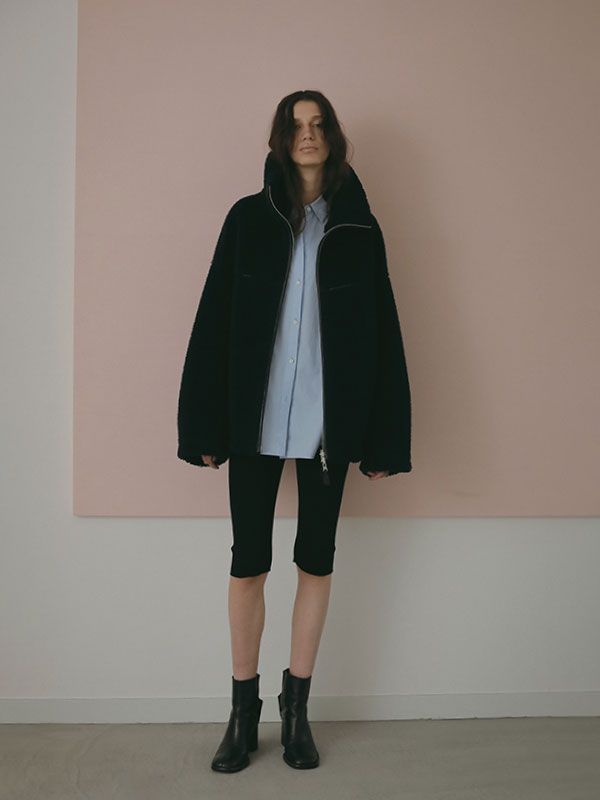 リバーシブルボアブルゾン  (NAVY)