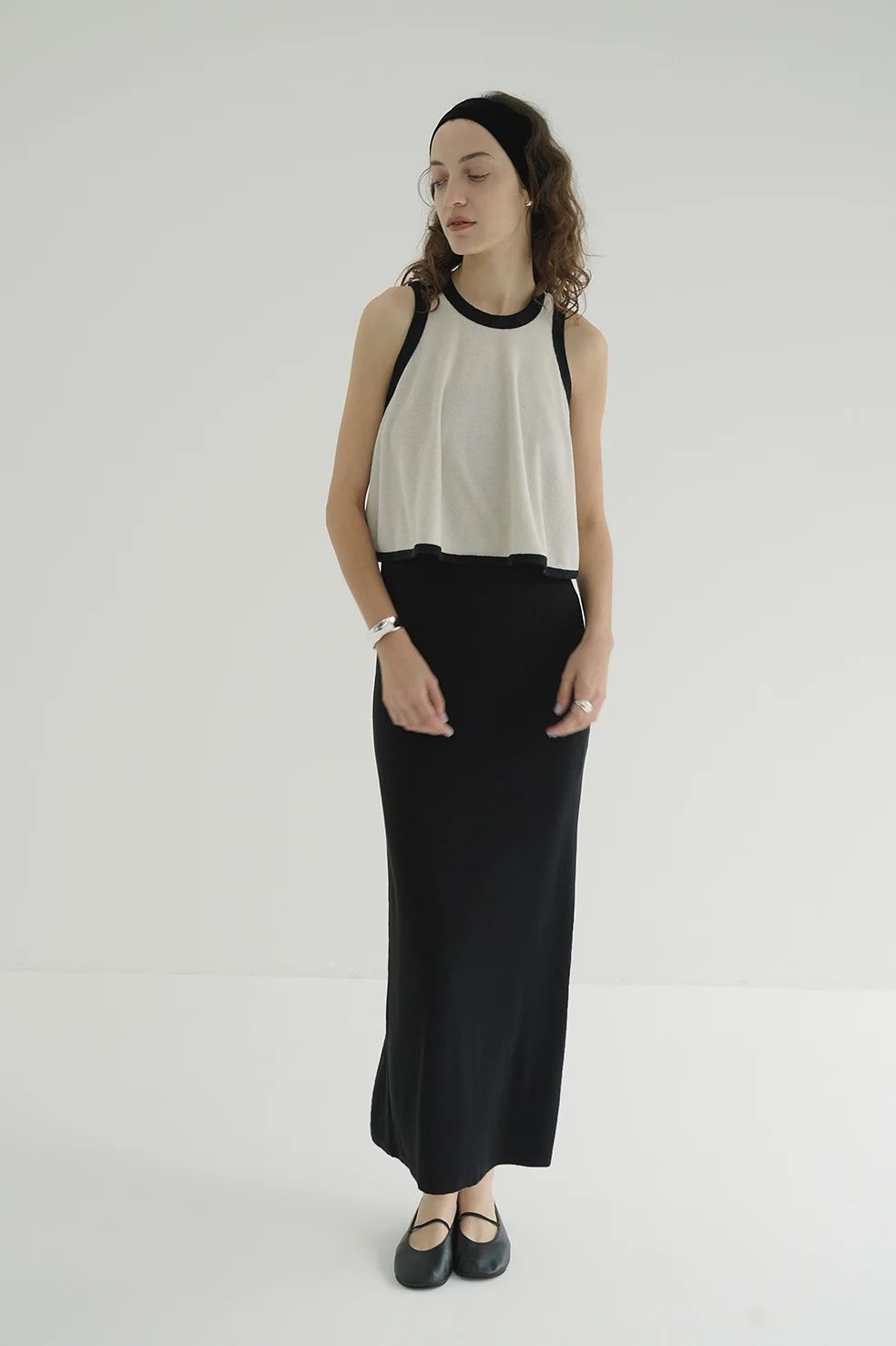 パイル フレアショートトップス - PILE FLARE TANK TOPS - IVORY