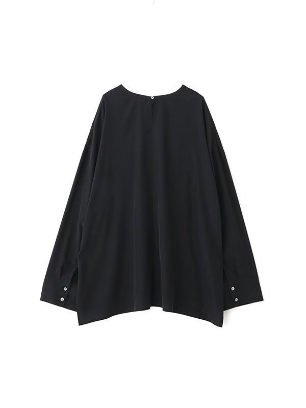 クルーネックオーバーサイズプルオーバー (BLACK)