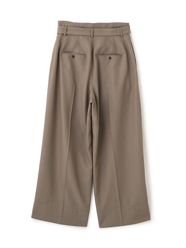 ベルテッドタックワイドパンツ (GREIGE)