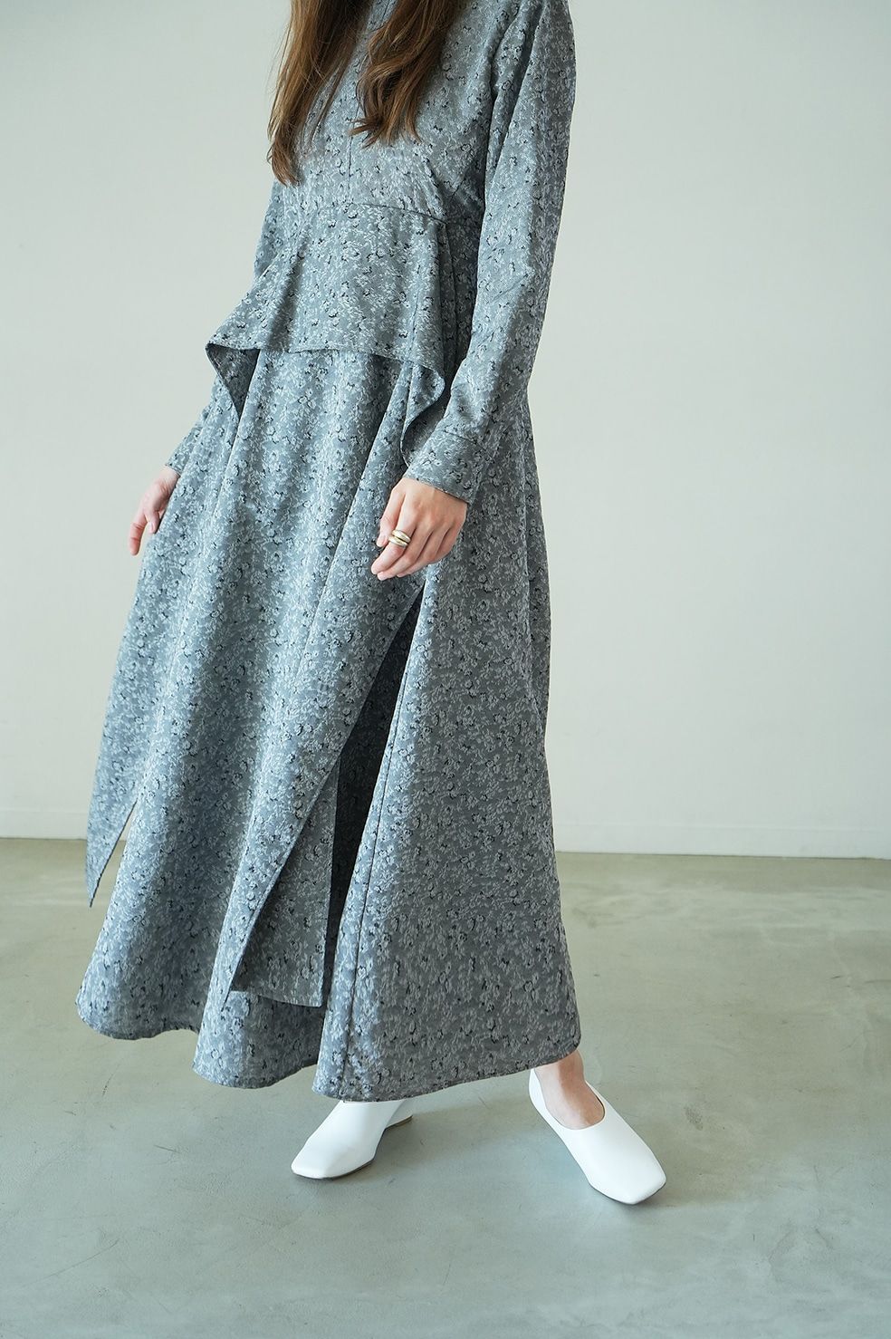 CLANE - ジャガードワンピース - 2WAY JAQUARD ONEPIECE - GREY 