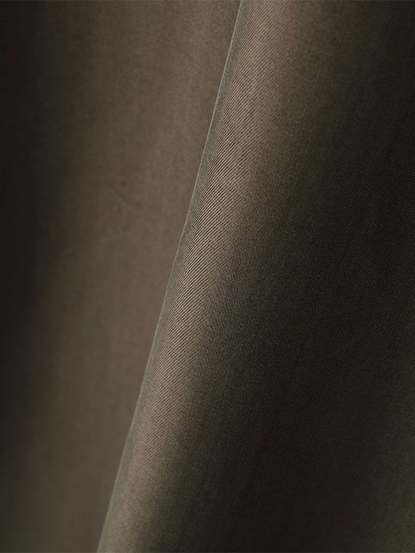 キュプラネクタイオーバーサイズシャツ (BROWN)