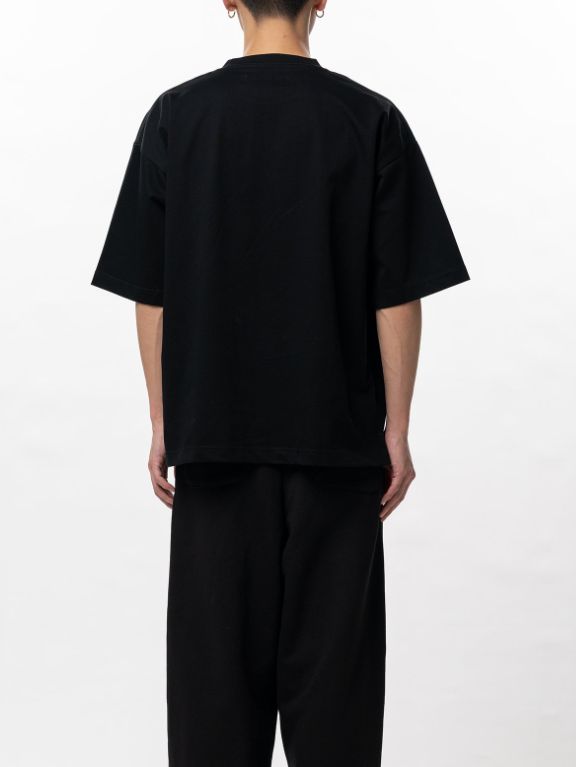 ヘビーウェイトジャージー ハーフスリーブTシャツ - Heavy Weight Jersey Half-sleeve T-shirt (BLACK)