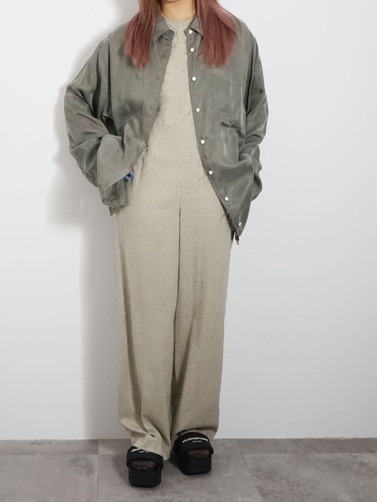 ETRE TOKYO - カフスカットオフキュプラシャツ - GREY | ADDICT WEB 