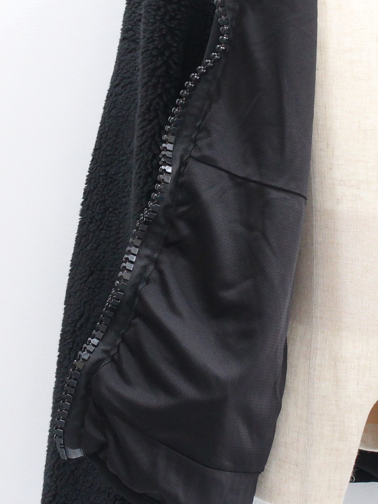 ワイド バック ボアブルゾン - wide back boa blouson - BLACK