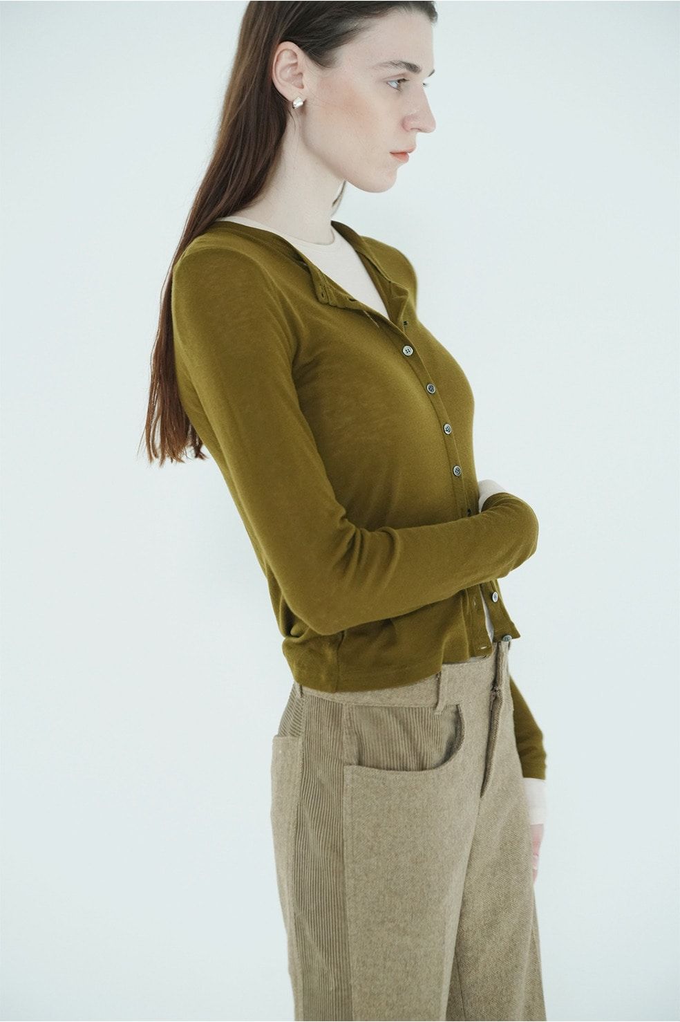 ソフトシアーレイヤードトップス - SOFT SHEER LAYERED TOPS(KHIKI)