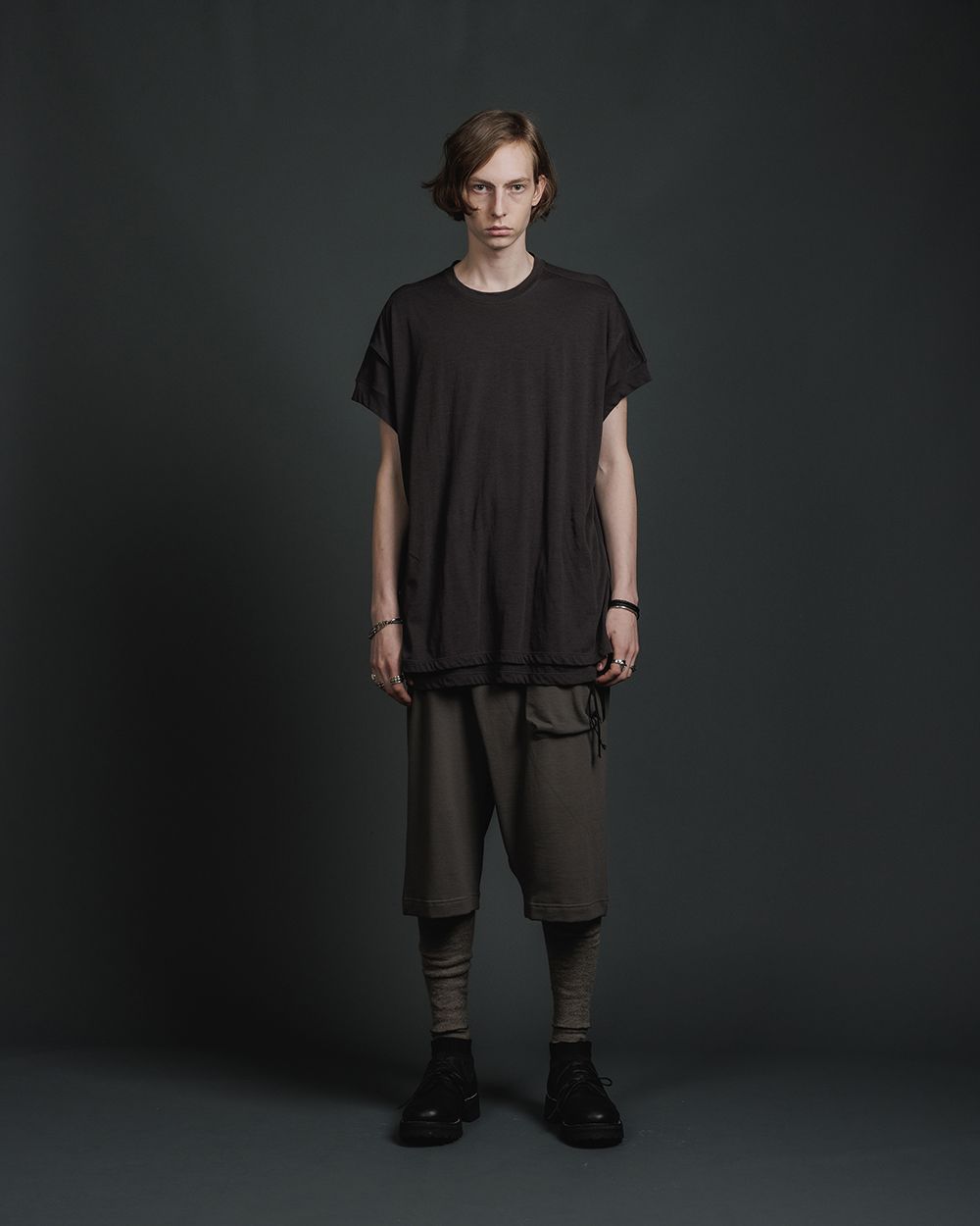 スウェット ラップ パンツ - B - DARK GREY