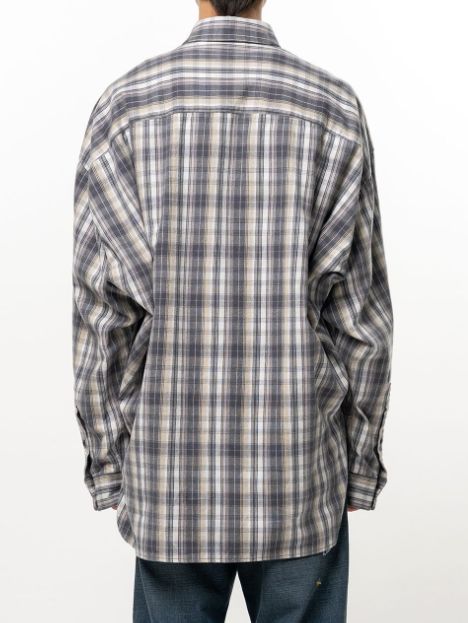 チェック ロングスリーブ シャツ - Check Long Sleeve Shirt (BLACK)