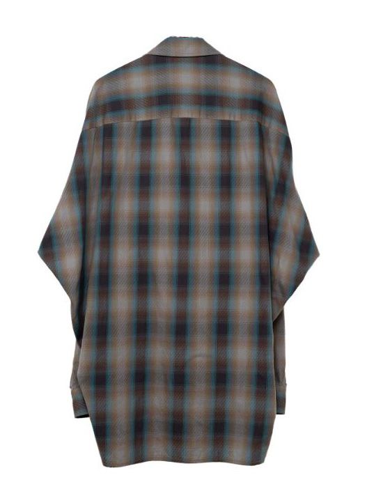 ミックス レイヤード チェック シャツ - Mix Layered Check Shirt BROWN