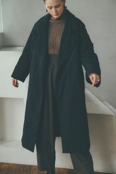 カラーダウンチェスターコート - COLOR DOWN CHESTER COAT BLACK