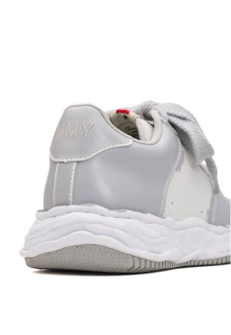 オリジナルソール スニーカー - "WAYNE" OG Sole Painted Leather Low-top Sneaker GREY