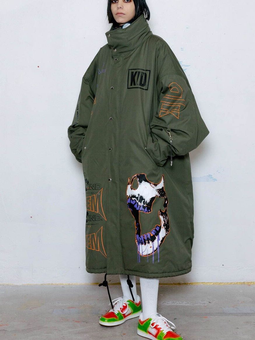 KIDILL - マルチ プリント モッズコート - MODS COAT MULTI PRINT - KHAKI GREEN | ADDICT WEB  SHOP