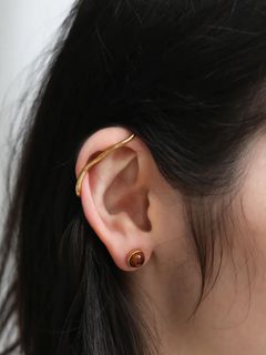 フルーエントイヤーカフ GD ゴールド シンプル デザイン ユニセックス アクセサリー