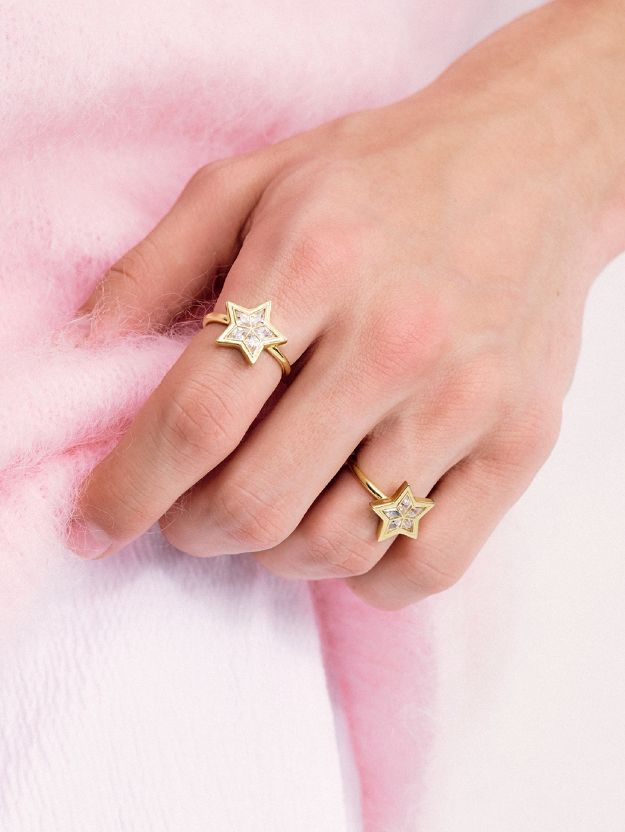 Brilliant Star Ring （GOLD) - スターリング
