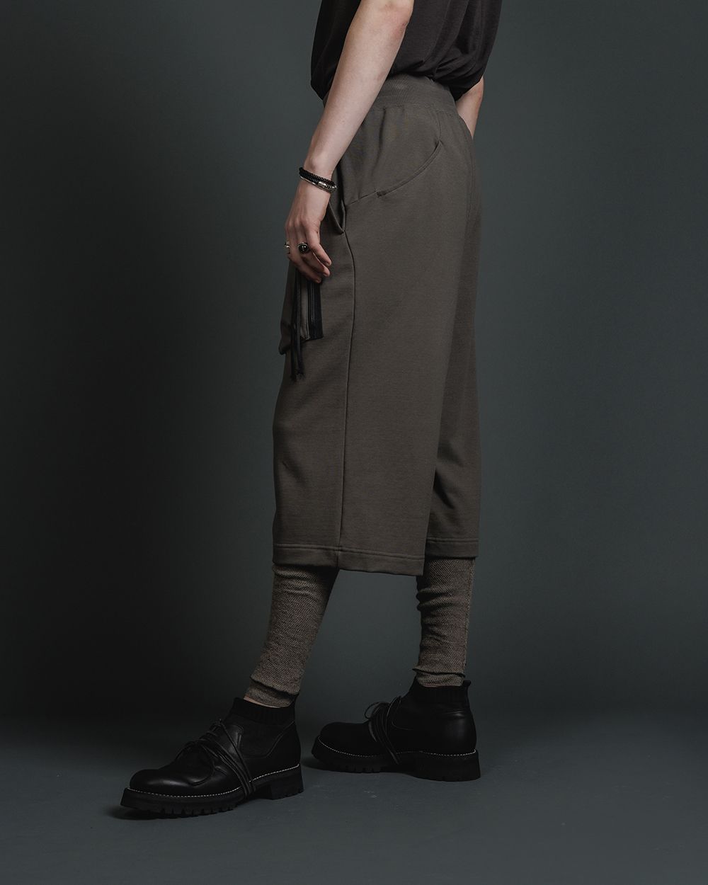 スウェット ラップ パンツ - B - DARK GREY