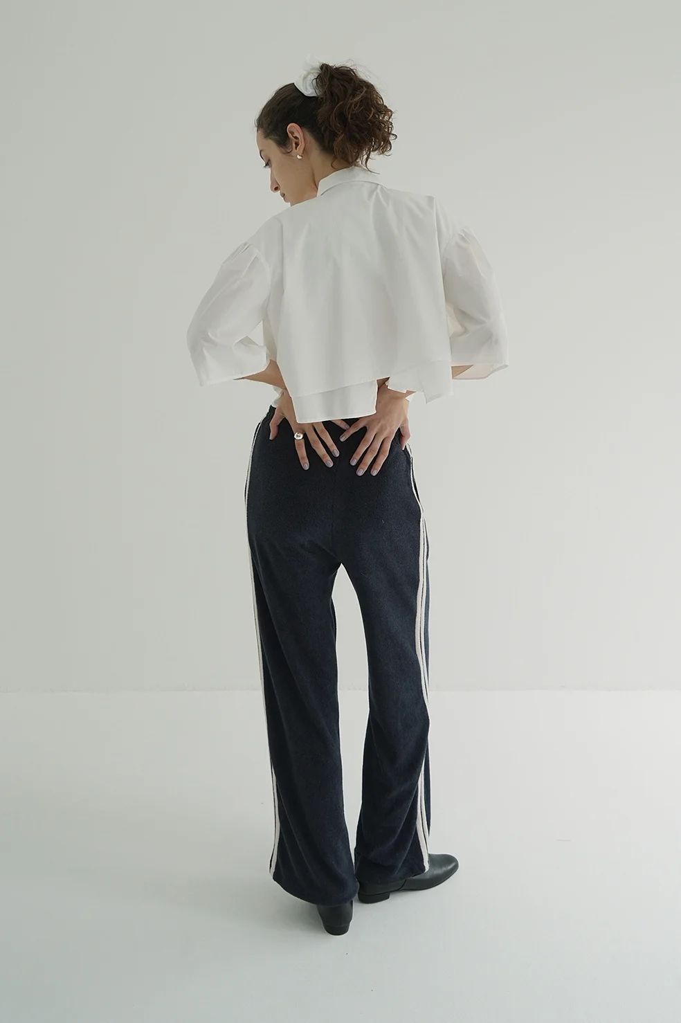 新品【CLANE クラネ 】パイルラインパンツ ネイビー サイズ1 CLANE - パイルラインパンツ - PILE LINE PANTS - NAVY | ADDICT