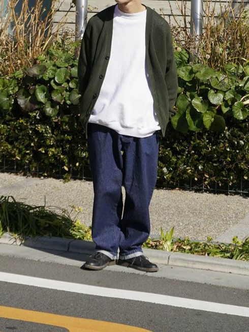 ドライコットンニットカーディガン - DRY COTTON KNIT CARDIGANE - GREEN