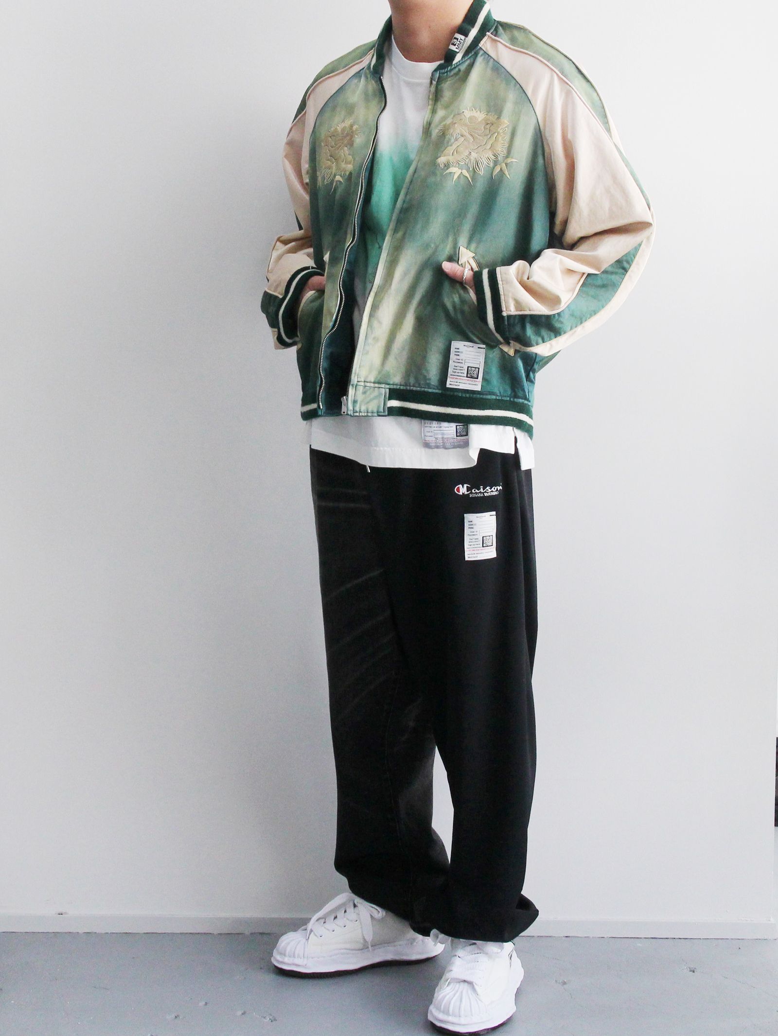 Maison MIHARA YASUHIRO - クラシック フェイディド スカジャン - CLASSIC FADED SUKAJAN - GREEN  | ADDICT WEB SHOP