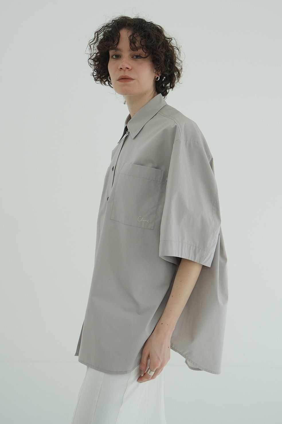 CLANE HALF SLEEVE HUGE SHIRTS 完売 CLANE ブラウス シャツ 「CLANE/クラネ」HALF SLEEVE HUGE