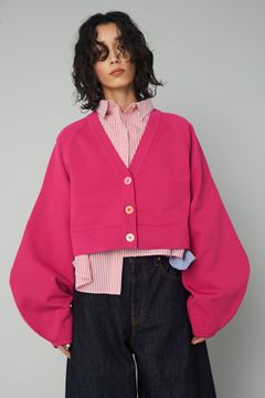 ショートカーディガン - Short cardigan- PINK