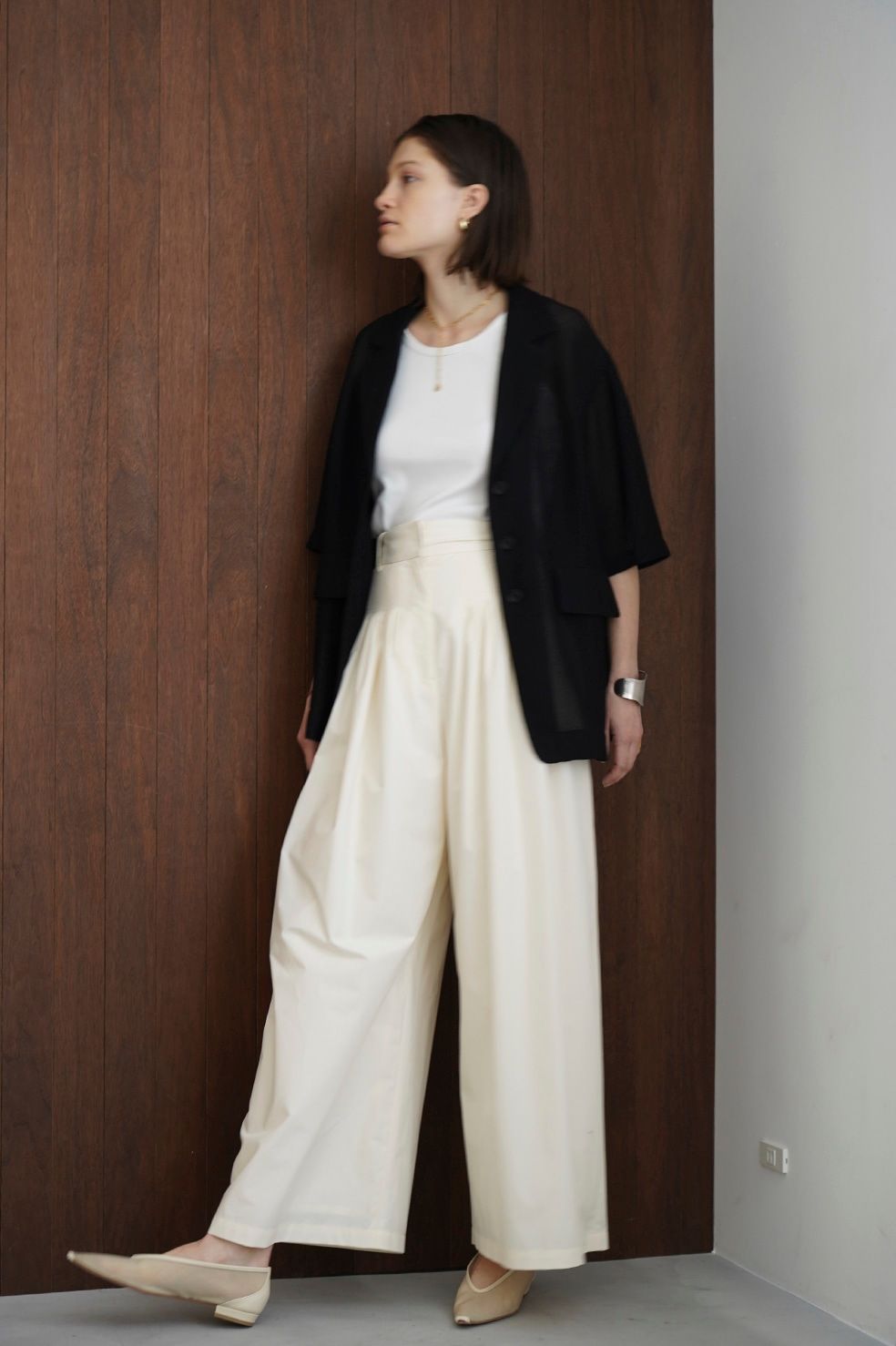 CLANE - タック デザイン ワイド パンツ - TUCK DESIGN WIDE PANTS