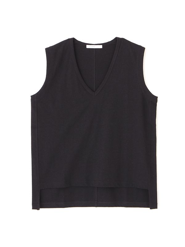ヘンプコットンスリーブレスプルオーバー - BLACK