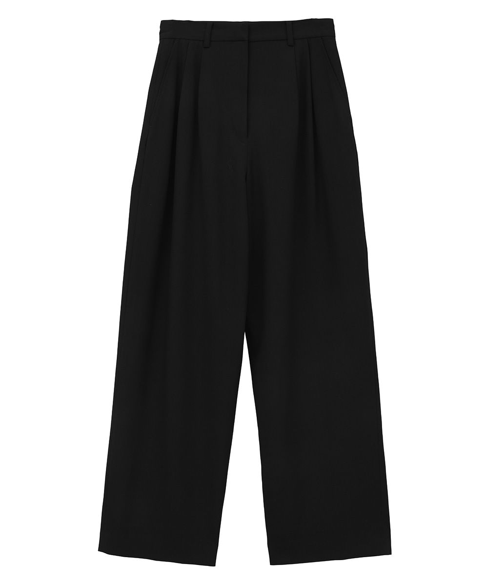 ベーシック -タック パンツ - BASIC TUCK PANTS - BLACK