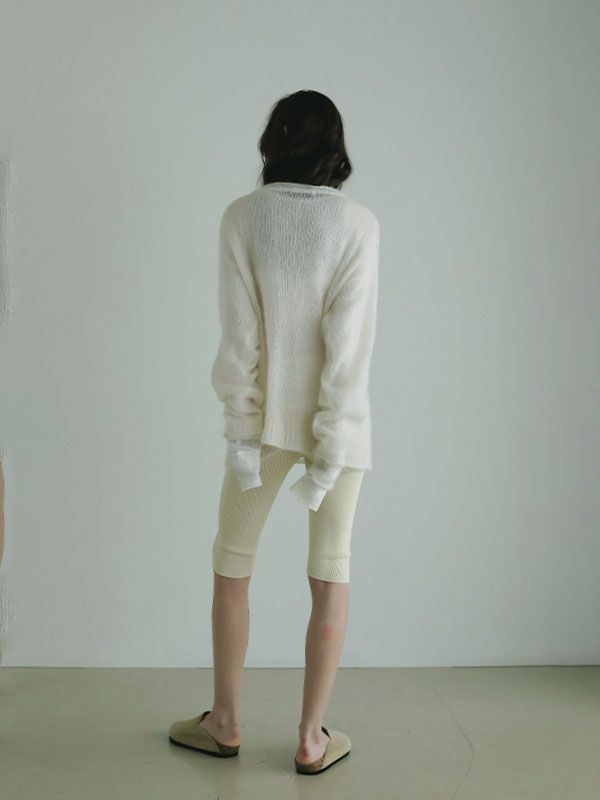 スーパーキッドモヘヤニットプルオーバー - WHITE