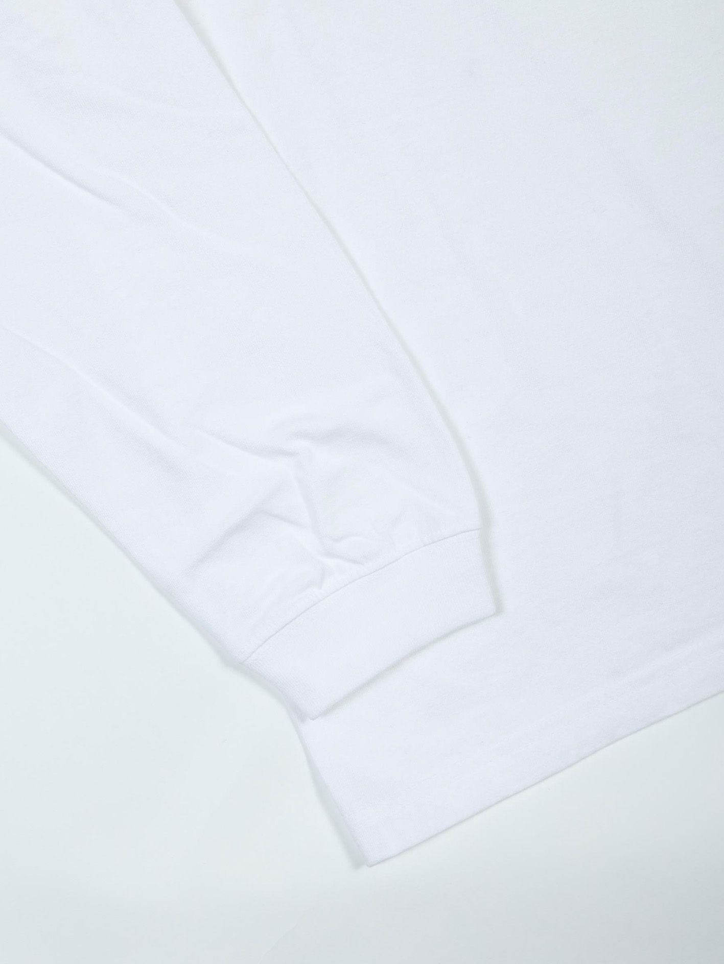 ロゴ刺繍ロングスリーブTシャツ - Embroidery Long Sleeve T Shirt - WHITE