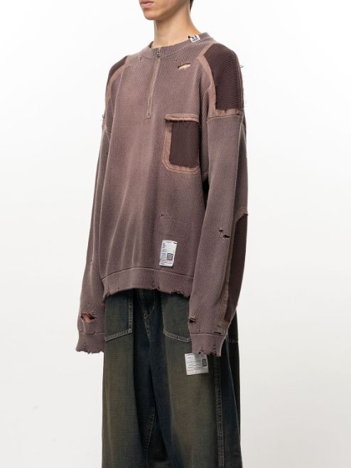 サン フェイデッド ライク ニット セーター - Sun Faded Like Knit Sweater (BLACK)