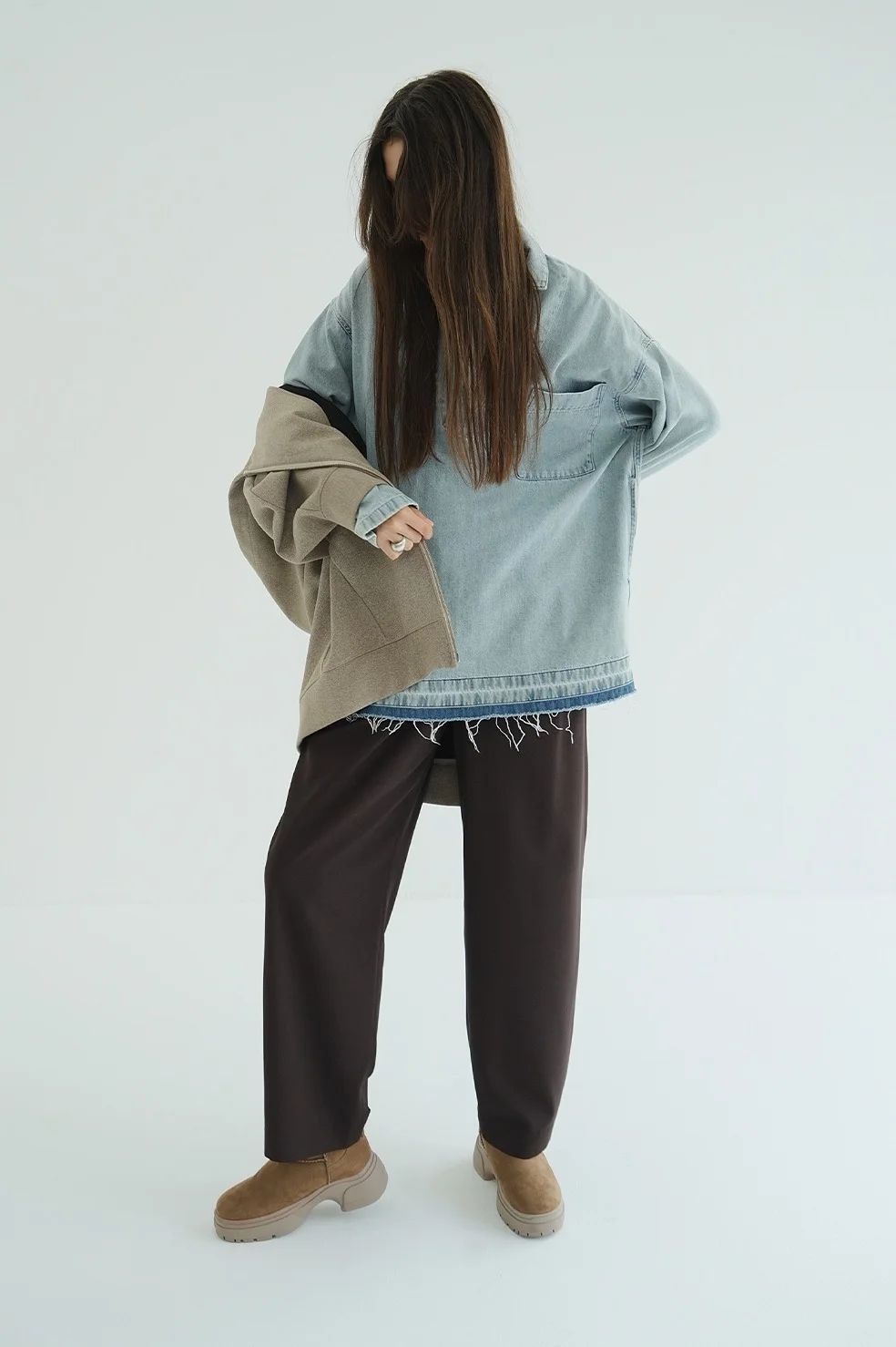 【25AW】 ベーシックタックパンツ -  BASIC TUCK PANTS (BROWN)