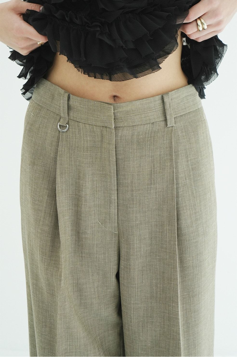 ツーウェイタックストレートパンツ - 2WAY TUCK STRAIGHT PANTS (MIX)