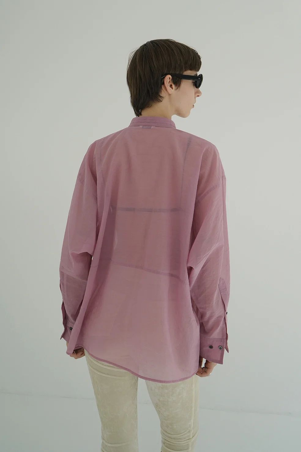 シアードルマンシャツ -  SHEER DOLMAN SHIRTS (PINK)