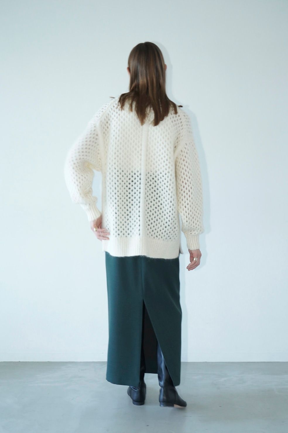 CLANE - ドットメッシュ モヘア オーバーニット トップス - DOT MESH