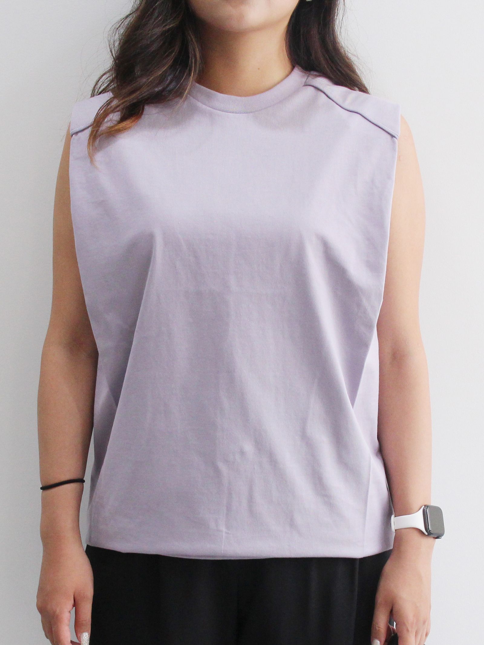 ノースリーブトップス - POWER SHOULDER TOPS - PURPLE
