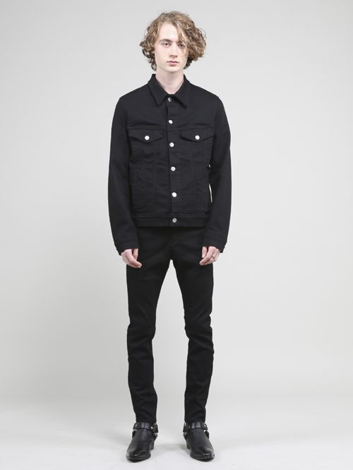 EXフィットデニムジャケット - Denim Jacket - BLACK