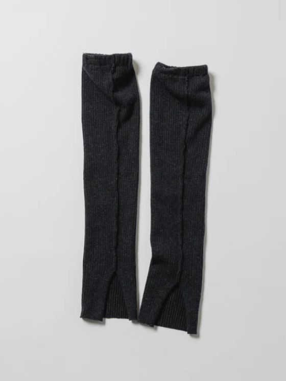 レッグウォーマー - KNIT LEG WARMERS - BLACK