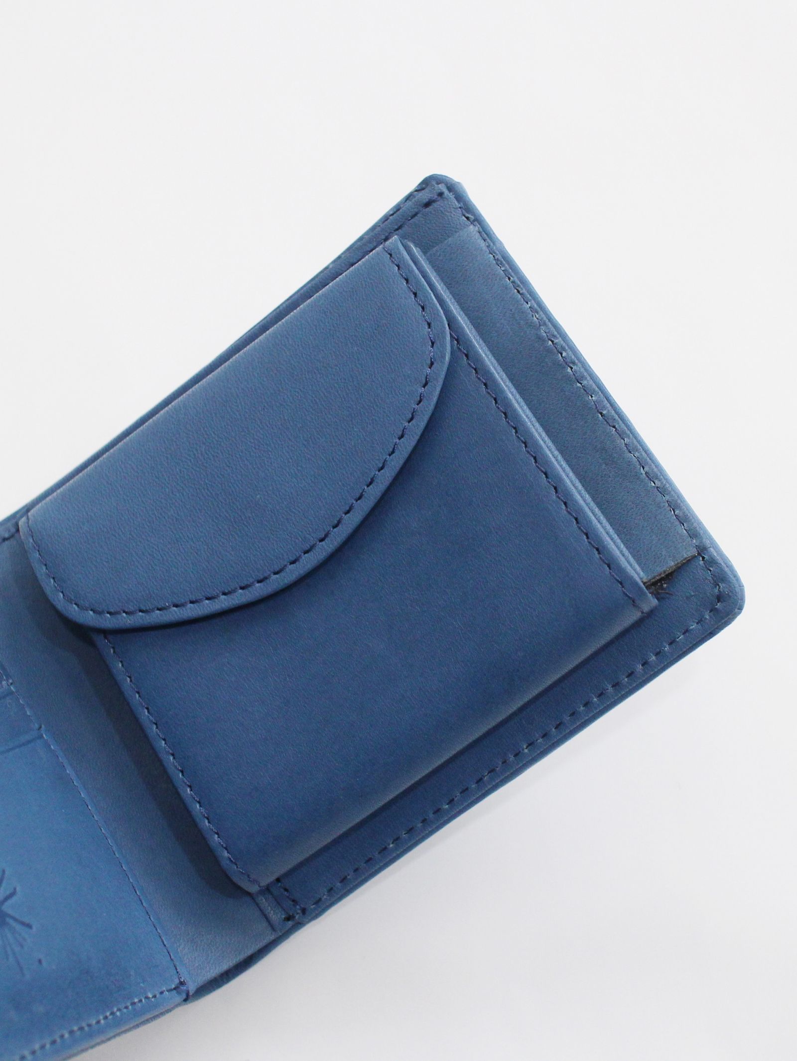 Maison MIHARA YASUHIRO - 炙り出し二つ折り 財布 - ウオレット - BLUE 