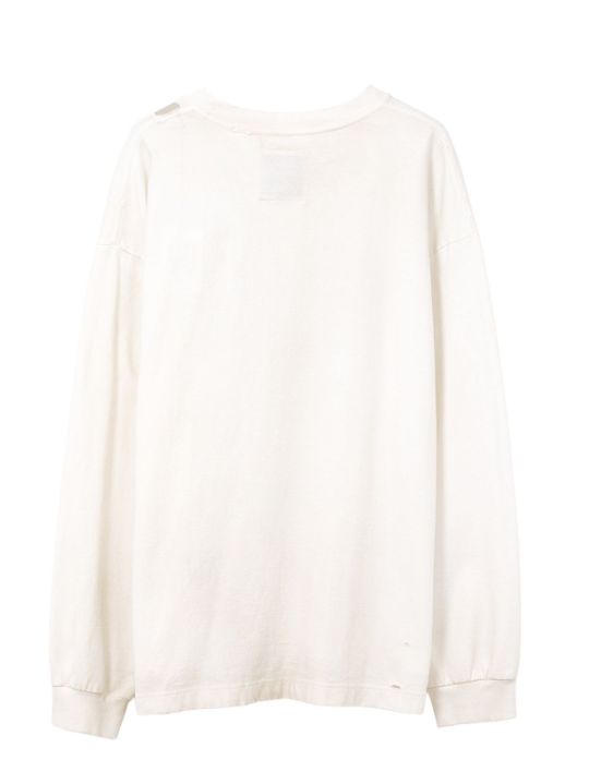 エンベリッシュディストレス カットソー - EMBELLISHDISTRESS LT  WHITE