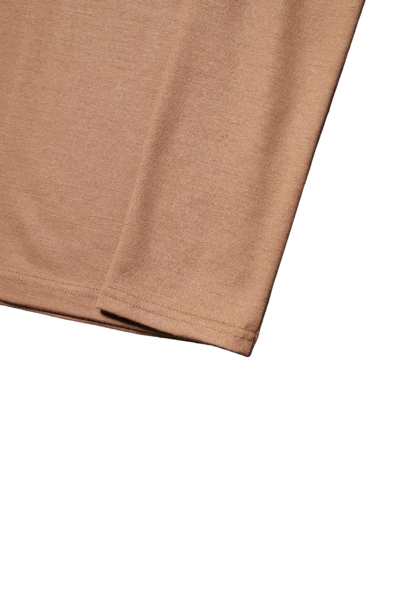 ウォッシャブル ウール タートルネック カットソー - Washable Wool Turtle Neck - CAMEL