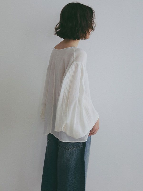 ボリュームスリーブ2wayトップス (WHITE)