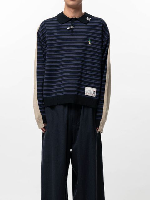 コンバインドニットプルオーバー -COMBINED KNIT PO (BLACK)