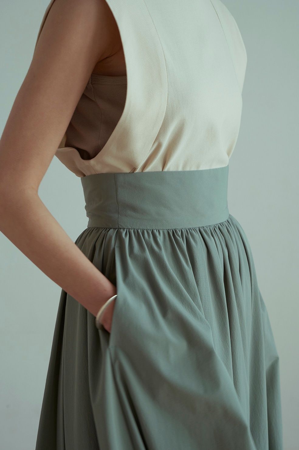 ボリュームマキシスカート - VOLUME MAXI SKIRT BLUE
