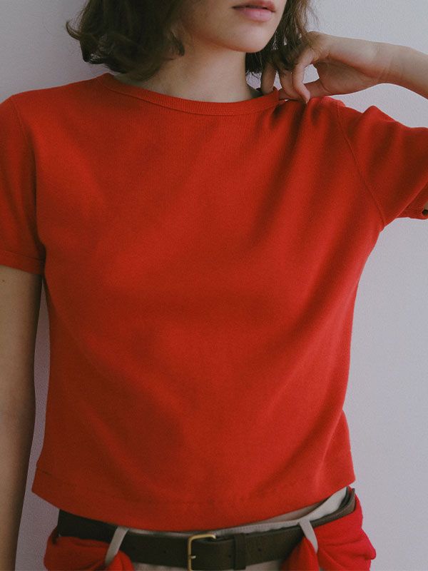 コンパクトフライスTee / カットソー  (RED)